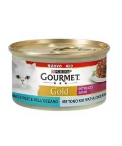 Purina gourmet gold intrecci di gusto tonno e pesce dell'oceano per gatti - 85 gr